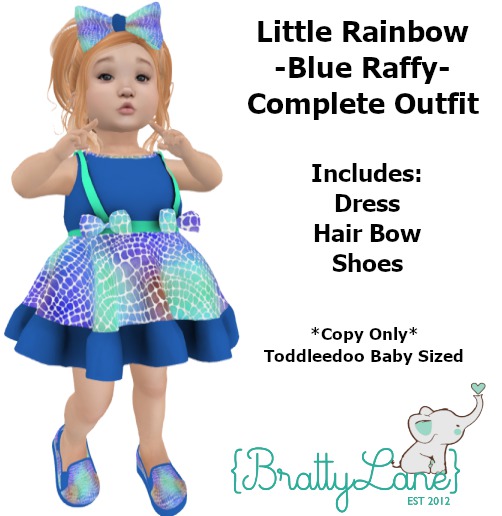 {BL}Little Rainbow Complete Outfit-Blue/Raffy(Boxed)