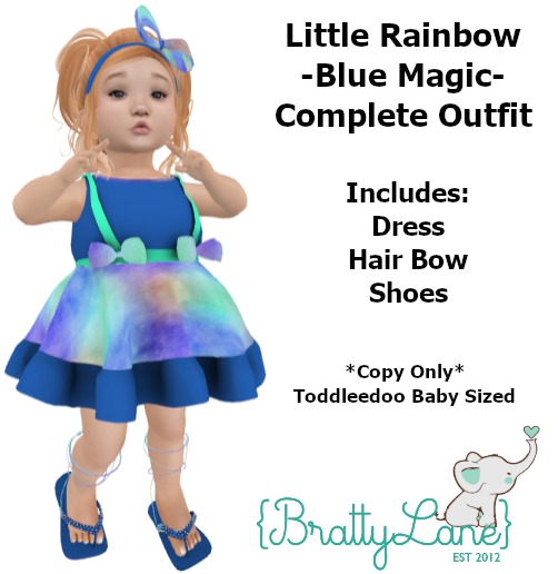 {BL}Little Rainbow Complete Outfit-Blue/Magic(Boxed)