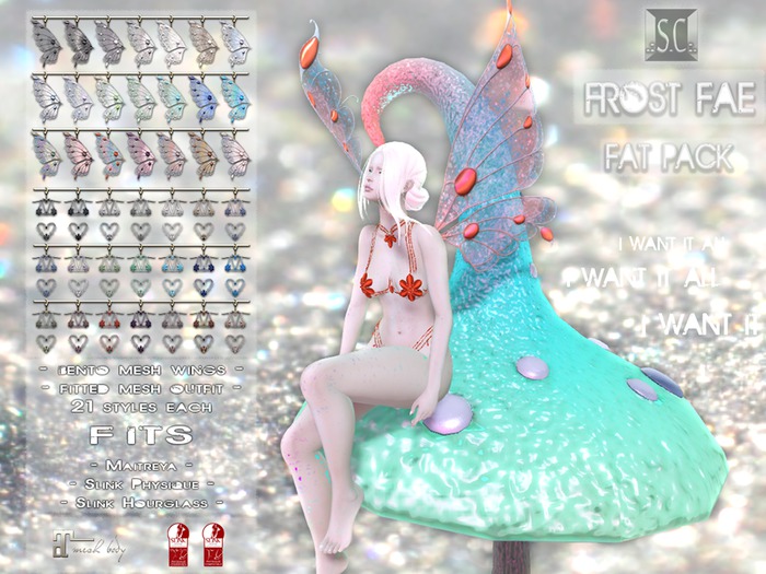 .:S.C:. Frost Fae - FAT PACK! Outfit+Wings!