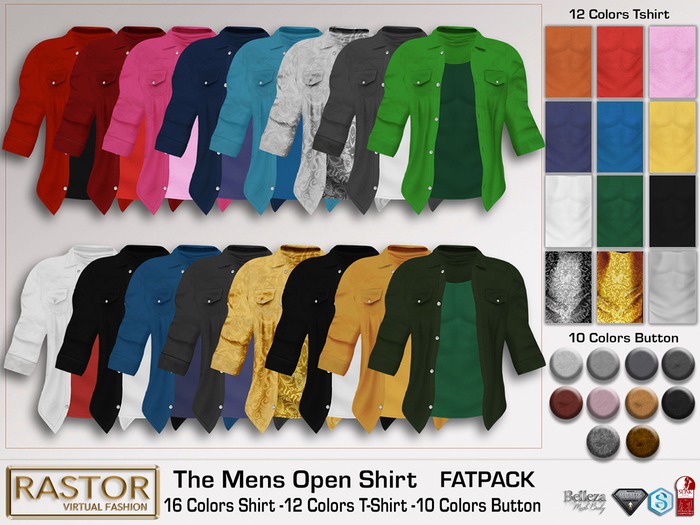 RASTOR The Men's Open Shirt FATPACK