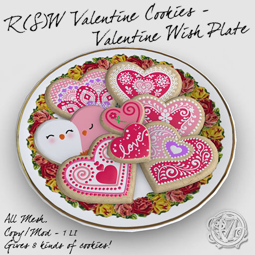 R(S)W Valentine Cookie Plate - Valentine Wish