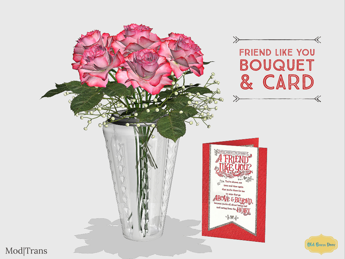 {OBD} Friend Like You - Card/Pink Rose Bouquet [BOXED]