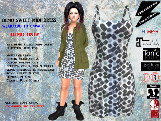 SWEET MIDI DRESS DEMO