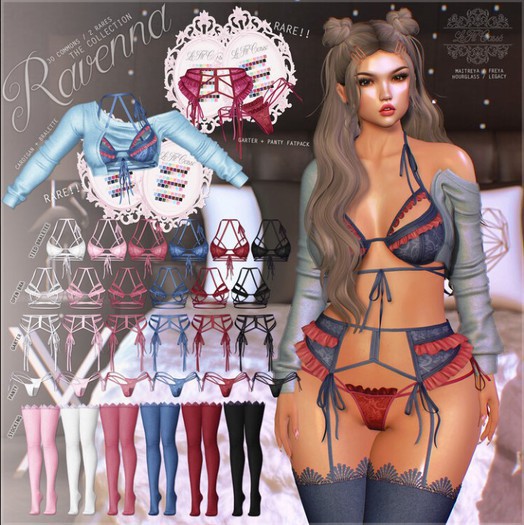 {le fil casse} Ravenna Ruffle Bralette Freya Red