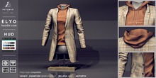 not so bad . mesh . ELYO hoodie coat . taupe plaid