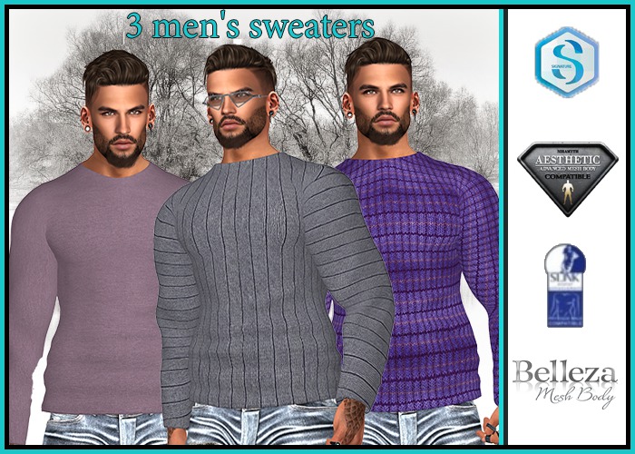 3 men's sweaters