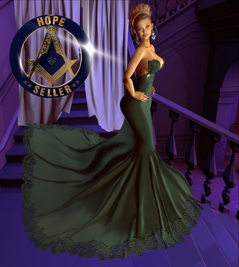 [HS]Arya Gown Dress [Anthracite]