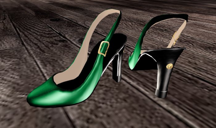 *VLC* Slingback Pumps - Green