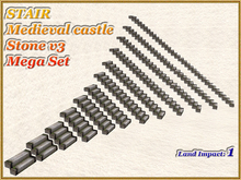 STAIR - Medieval castle Stone - Mega Set (1 LI) (Full perm)