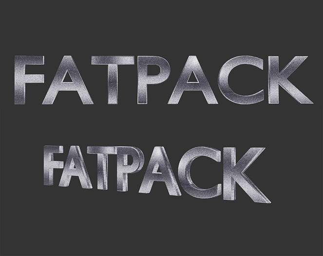 FATPACK LETTERS SILVER 3D Mesh  =.= Meshendo