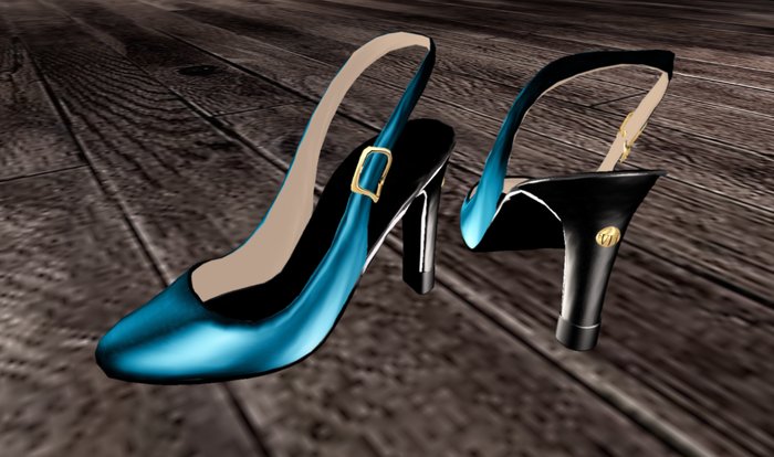 *VLC* Slingback Pumps - Cyan