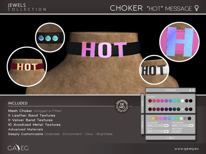 NEW !!! [GA.EG] Jewels - Hot Message Choker
