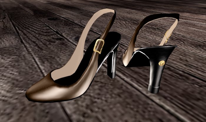 *VLC* Slingback Pumps - Brown