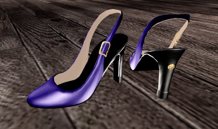 *VLC* Slingback Pumps - Blue Violet