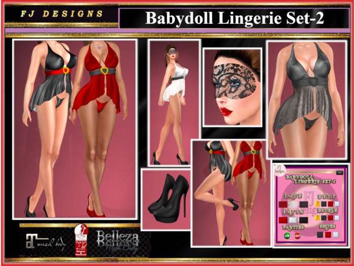 FJD - Babydoll Lingerie Set_2 - DEMO