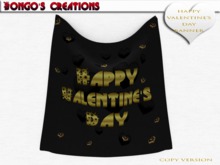 BMC470 - HAPPY VALENTINE'S DAY - MESH DOUBLE SIDED DRAPED BANNER,