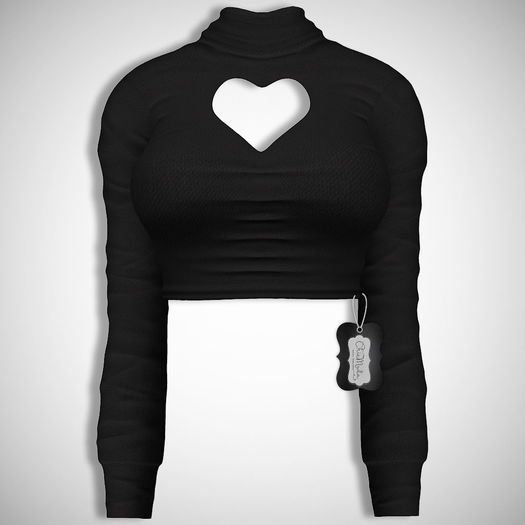 ChicModa // Ettie Heart Top // BLACK