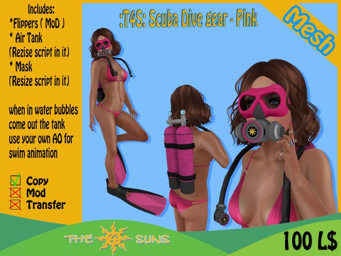 :T4S: Scuba Dive gear - Pink