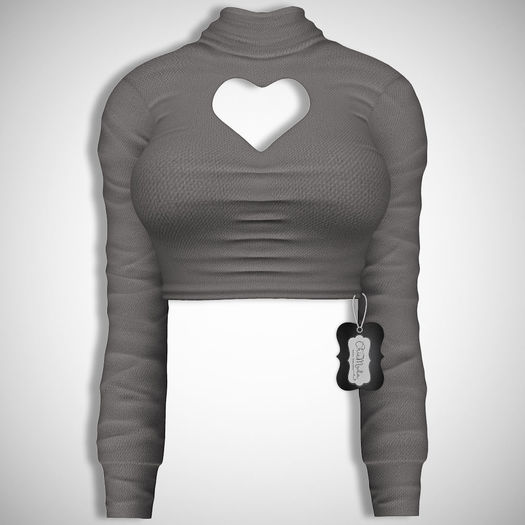 ChicModa // Ettie Heart Top // GRAY