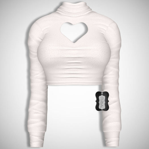 ChicModa // Ettie Heart Top // WHITE
