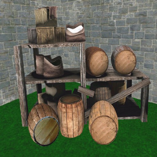 Port Goods shelf of goods