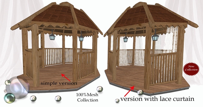 Mesh Rustic Gazebo