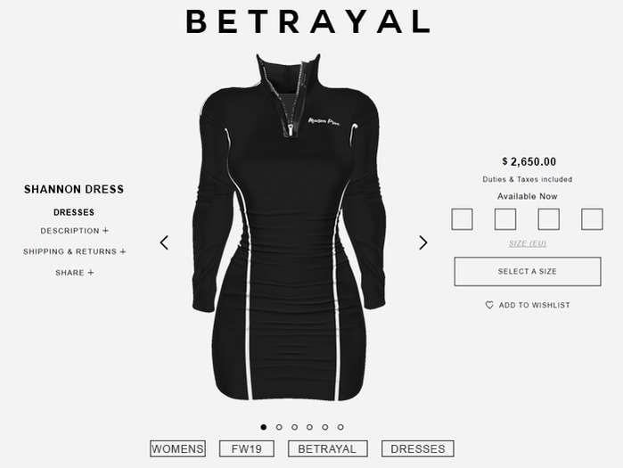 BETRAYAL. Shannon Dress BLACK