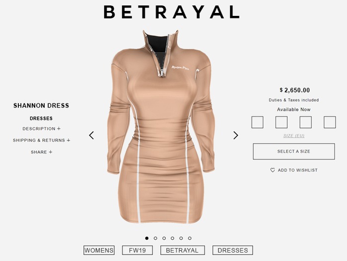 BETRAYAL. Shannon Dress NUDE