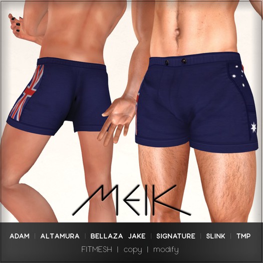 // MEIK \\ "AUSSIE" Mens Shorts {BOX - Touch Me} Add / Rez