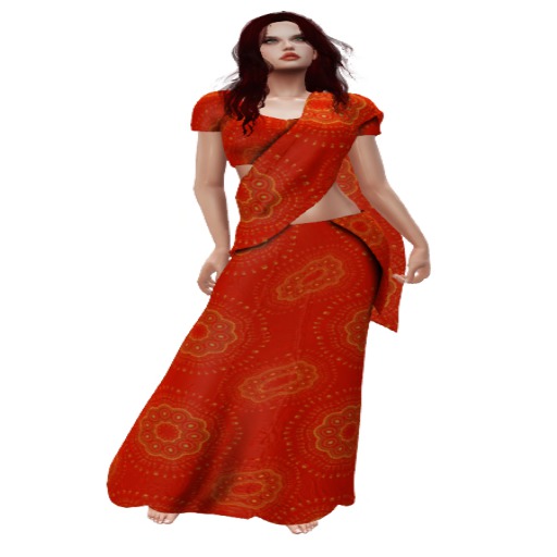 Red Bandhani Saree