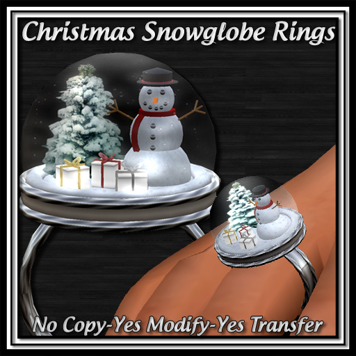 *ICED* Christmas Snowglobe Rings