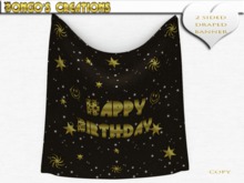 BMC476 - HAPPY BIRTHDAY - MESH DRAPED BANNER.