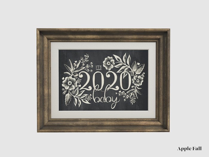 Apple Fall Original Artwork ' It's 2020 Baby' (Box)
