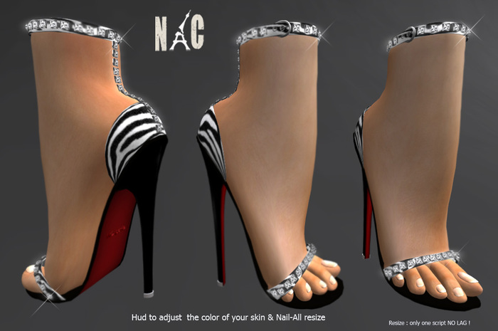 Stars Sandals Leather Zebra