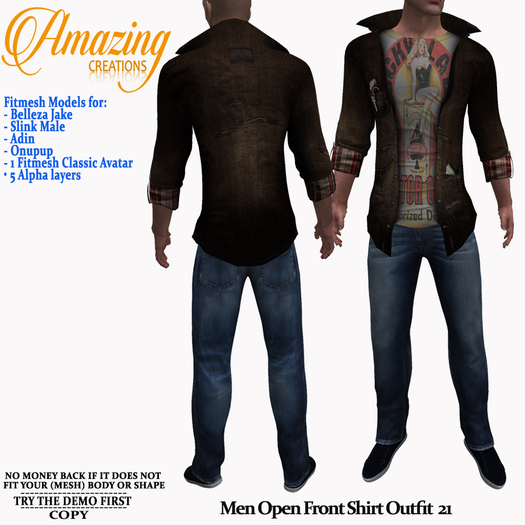 AmAzInG CrEaTiOnS Men Open Front Shirt Outfit 21