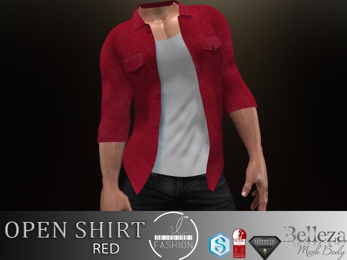 Open Shirt Red