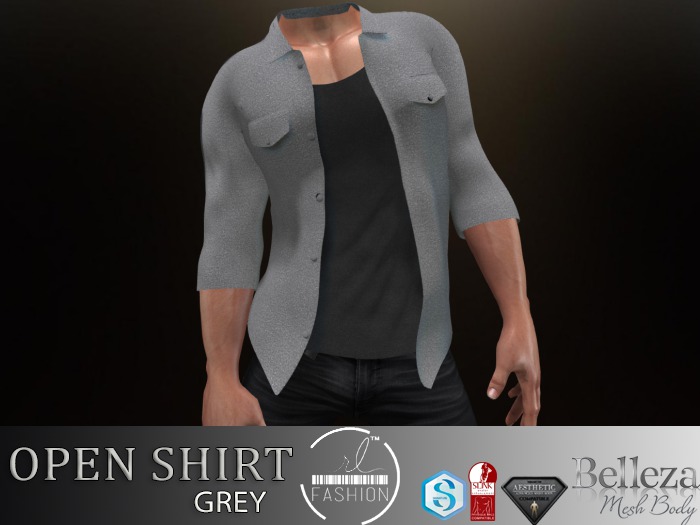 Open Shirt Grey