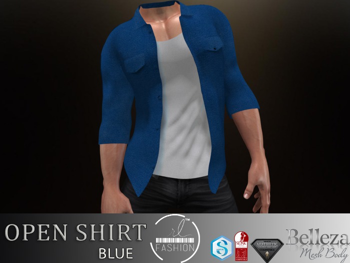 Open Shirt Blue