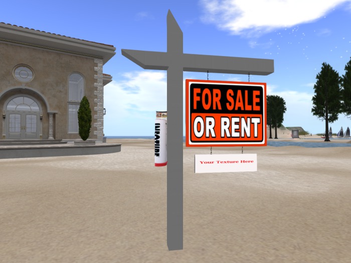 For Sale or Rent Sign w/NP&info nonCopy Ver T1.2n