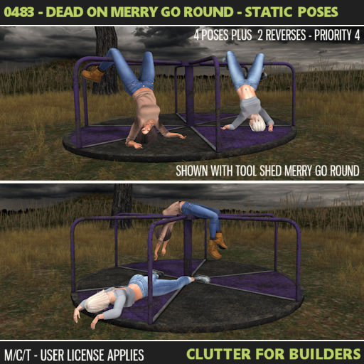 Clutter - 0483 - Dead on Merry Go Round - Static Poses