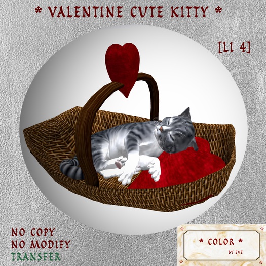 Valentine Cute Sleeping Kitty