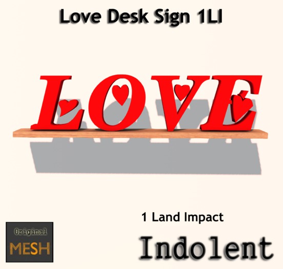 [INDO] Love Desk Sign - 1LI