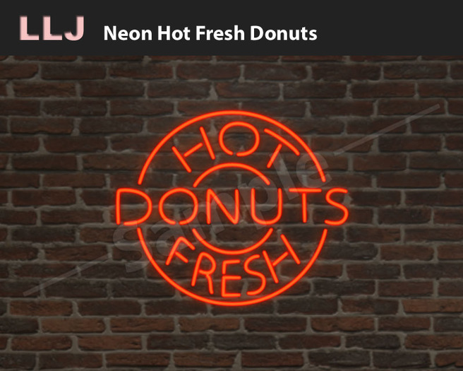 LLJ Neon Donuts Hot Fresh