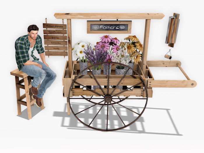 *AF* Flower Cart - FULL SET - 9 pieces w/ RARES