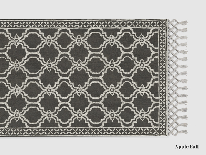 West Village Trellis Office Rug - Charcoal
