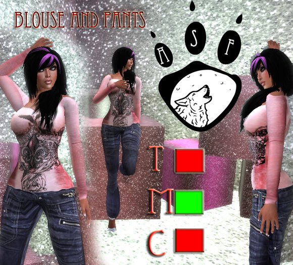 ::AsF pink shirt and darker pants::::
