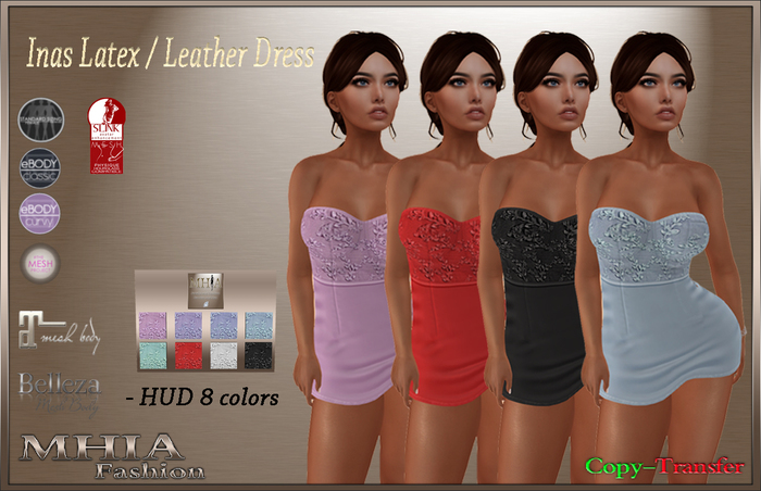 [MHIA] Inas Latex_Leather Dress with HUD