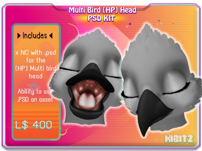 .K. Happy Paw - Multi Birb Head PSD
