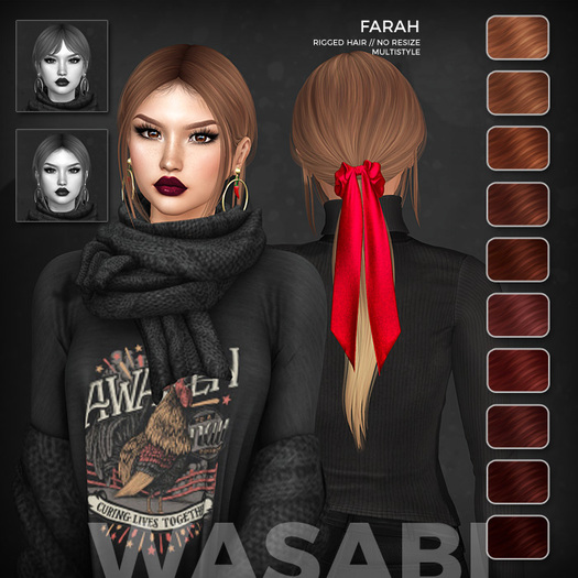 Wasabi // Farah Mesh Hair - Reds