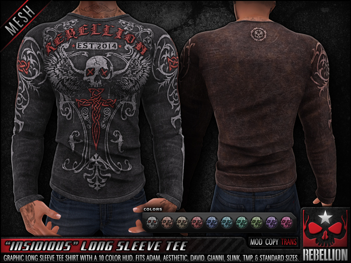 = REBELLION = "INSIDIOUS" LONG SLEEVE TEE